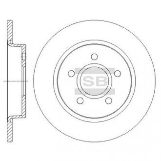 Тормозной диск задний SANGSIN BRAKE Hi-Q (SANGSIN) SD5303