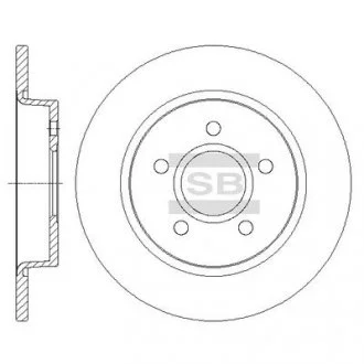 Гальмівний диск задній HQ Hi-Q (SANGSIN) SD5303