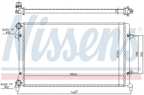 Радіатор системи охолодження NISSENS 65277