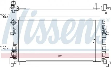 Радіатор охолодження двигуна NISSENS 65317