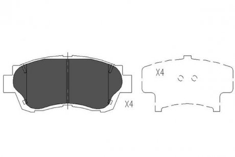 Тормозные колодки дисковые KAVO KBP-9042