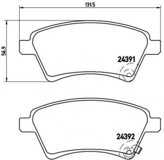 Тормозные колодки дисковые BREMBO P23105