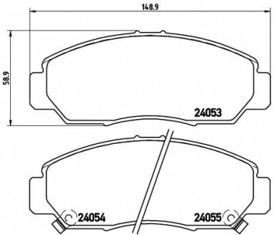 Тормозные колодки дисковые BREMBO P28047