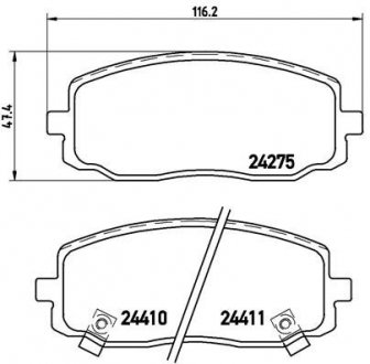 Тормозные колодки дисковые BREMBO P30032