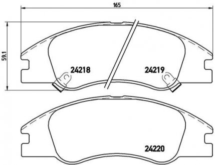 Тормозные колодки дисковые BREMBO P30042