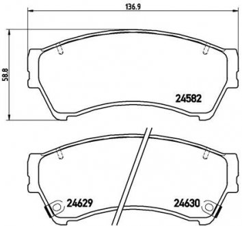 Тормозные колодки дисковые BREMBO P49039 (фото 1)