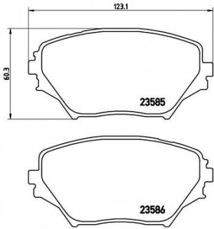 Тормозные колодки дисковые BREMBO P83055 (фото 1)