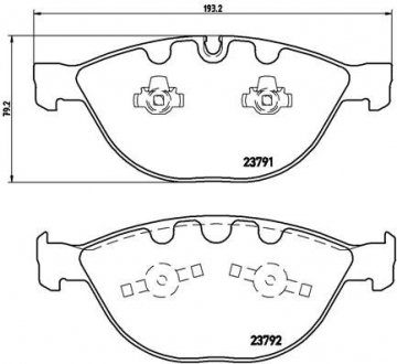 Тормозные колодки дисковые BREMBO P06047