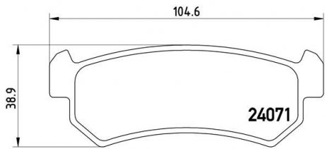 Тормозные колодки дисковые BREMBO P10001