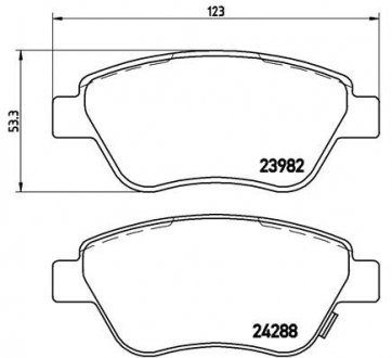 Тормозные колодки дисковые BREMBO P59051 (фото 1)