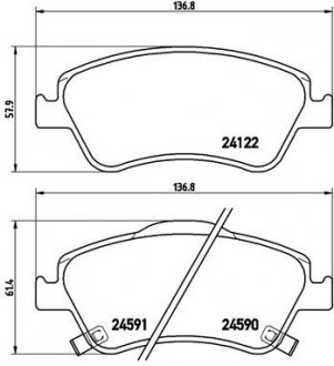 Тормозные колодки дисковые BREMBO P83079