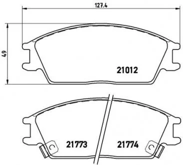 Гальмівні колодки дискові BM BREMBO P30024