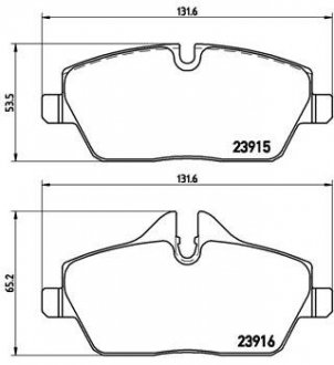 Гальмівні колодки дискові BM BREMBO P06034 (фото 1)