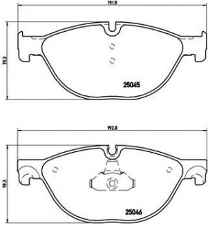 Гальмівні колодки дискові BM BREMBO P06076