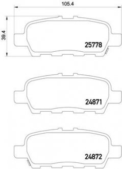 Тормозные колодки дисковые BREMBO P56087 (фото 1)