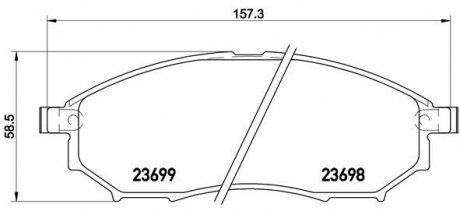 Гальмівні колодки дискові BM BREMBO P56094