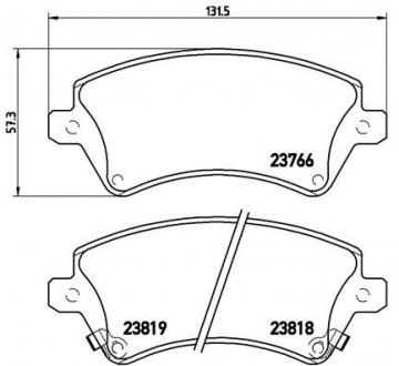 Тормозные колодки дисковые BREMBO P83064