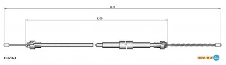 Трос ручного тормоза ADRIAUTO 41.0266.1