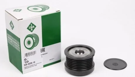 Шкив генератора Ford Fiesta VI/Focus II/Kuga I/Mazda 3/Volvo V50 1.6/2.0D 04- INA 535025910