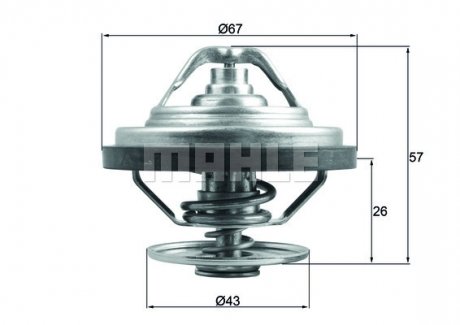 Термостат із прокладкою MH MAHLE / KNECHT TX 158 83