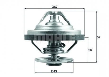 Термостат із прокладкою MH MAHLE / KNECHT TX 158 83