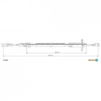 Трос ручного тормоза ADRIAUTO 27.0283