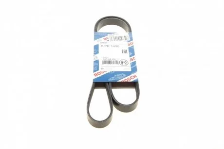 Ремінь поліклиновий генератора Renault Kangoo 1.9D 98- (6PK1400) BOSCH 1987946059