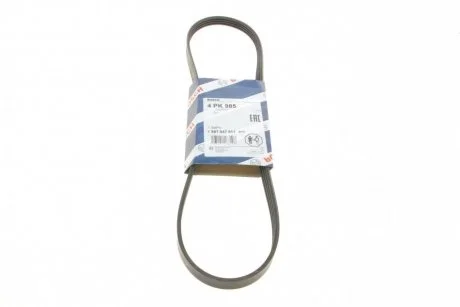 Ремінь генератора Fiat Ducato 2.3JTD 02-(AC)/Mitsubishi L400 2.0/2.4 94-05 (4PK985) BOSCH 1987947811