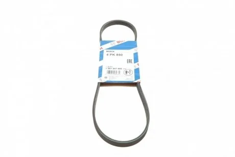 Ремінь генератора поліклиновий Hyundai Accent 1.3-1.6 94-11/ Toyota Carina/ Corolla 1.6-2.0 93-01 (4PK850) BOSCH 1987947895