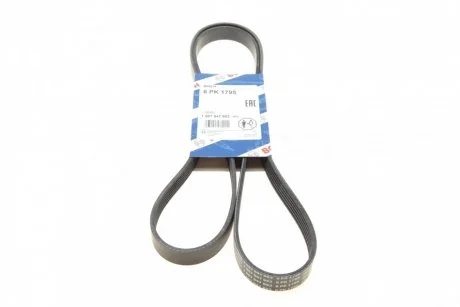 Ремінь генератора Renault Trafic/Master/Laguna/Opel Movano/Vivaro 1.9/2.5dCi/dTi 01- (6PK1795) BOSCH 1987947953