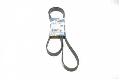 Ремінь генератора VW LT 2.5TDI 96-01/Peugeot Expert 1.9D/2.0HDI 98- (6PK1755) BOSCH 1987946030