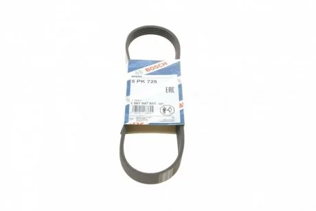 Ремінь генератора Citroen Berlingo 1.1-1.4 96-11/Peugeot Partner 1.1-1.4 96-15 (5PK725) BOSCH 1987947831