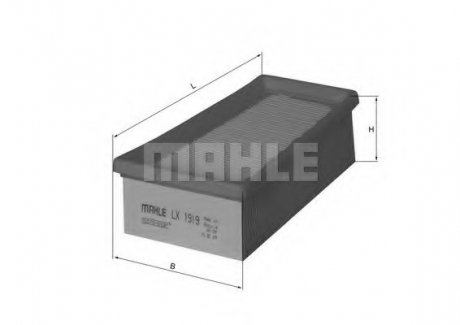 Повітряний фільтр LX1919/1 KNECHT MAHLE / KNECHT LX 1919/1