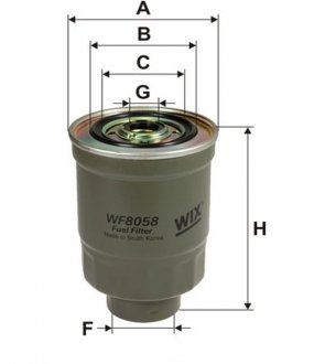Фільтр паливний WIX = FN PP852 WIX FILTERS WF8058 (фото 1)