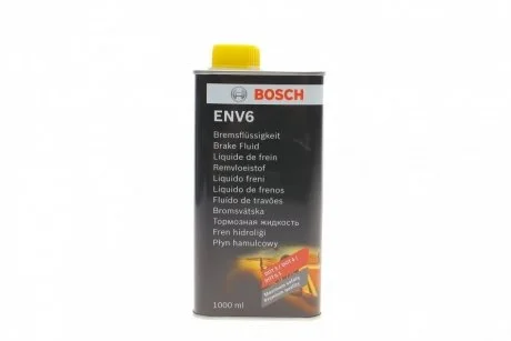 Рідина гальмівна DOT3/DOT4/DOT5.1 (1L) ENV6 (металева канистра) BOSCH 1987479207