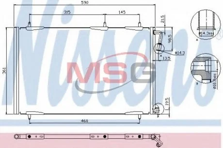 Радиатор кондиционера NISSENS 94855 (фото 1)