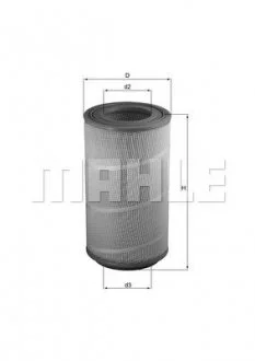 Фильтр воздушный DAF MAHLE MAHLE / KNECHT LX 1025