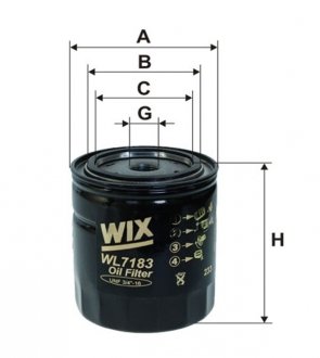 Фільтр масляний WIX = FN OP625 WIX FILTERS WL7183