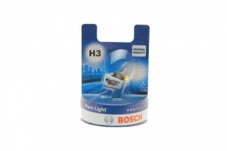 Автолампа (12V 55W H3 PURE LIGHT блістер) BOSCH 1987301006