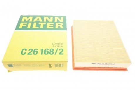 Фільтр повітряний Opel Frontera 2.0-2.4/2.3TD/2.5TDI/2.8TDI 92-98/Omega 2.3D/TD/2.4-3.6 86-94 MANN C 26 168/2