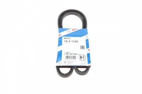 Ремінь генератора Ford/Iveco/MB/Volvo/VW (10x1150) BOSCH 1987947644