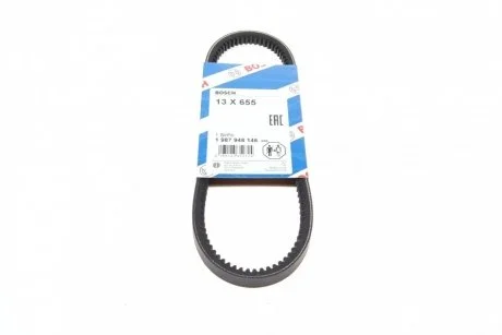 Ремінь генератора Hyundai Elantra/Lantra II 1.6-2.0 16V 96-02 (13x655) BOSCH 1987948146