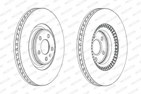 Гальмівний диск FE FERODO DDF1987C-1