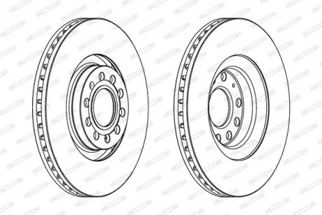 Гальмівний диск FE FERODO DDF1705C-1