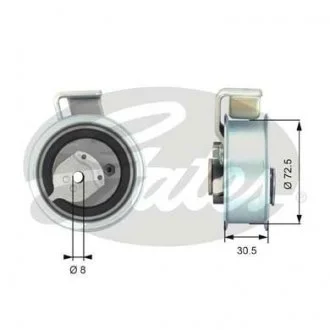 Натяжний ролик, ремінь ГРМ Gates T43018