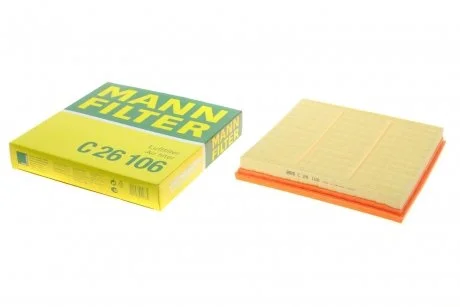Фільтр повітряний Chevrolet Cruze/Orlando 1.6/1.8 09-/Opel Astra J 1.4-1.6 16V 09-15 MANN C 26 106