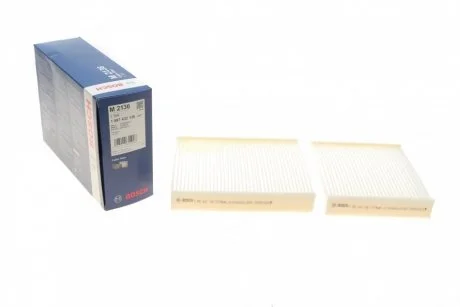 Фільтр салону Citroen C3/Peugeot 207/208 09- (к-кт 2 шт) BOSCH 1987432136