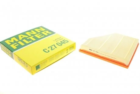 Фільтр повітряний BMW 1 (F20/F21)/2 (F22/F23)/3 (F30/F31/F34)/4 (F32/F33/F36) 2.0/3.0 B48/B58 16- MANN C 27 045