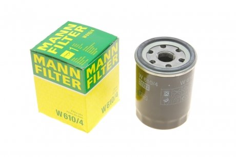 Фильтр масляный Nissan Micra 1.0-1.4i 92-10/ Primera 2.0i 90-96/Sunny 2.0GTI 90-95/JCB 8008 06- MANN W 610/4 (фото 1)