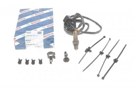 Лямбда-зонд (кількість дротів 5, 1510мм) AUDI A3, A4 B5, A4 B6, A4 B7, A6 C5, TT BENTLEY CONTINENTAL, CONTINENTAL FLYING SPUR SEAT IBIZA III, LEON, TOLEDO II 1.4-6.0 11.94-12.11 0 258 007 351 BOSCH 0258007351